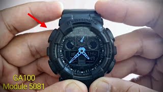 GShock Ghadi Ka Time Kaise Set Karen  How To Set Time Gshock GA100 in Hindi [upl. by Nirda]