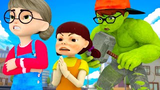 Poor Girl Tani Angry Doll Squid Game 2 Friends Nick Hulk  Scary Teacher 3D Kingmo Friends Story [upl. by Anialam130]