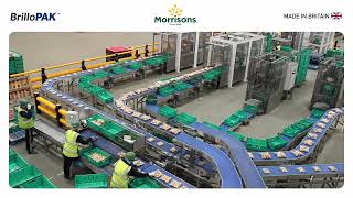 Brillopaks UniPAKer at Morrisons Rushden handling 66 million kilos of spuds a year [upl. by Kenaz]