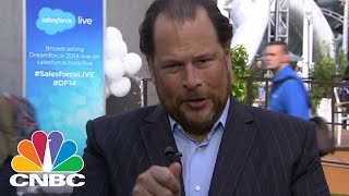 Salesforce CEO Marc Benioff Interview  Mad Money  CNBC [upl. by Ddarb431]