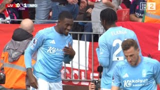 Callum HudsonOdoi Goal Antony Elanga Unreal Assist Liverpool vs Nottingham Forest 01 Highlight [upl. by Rehpinnej]