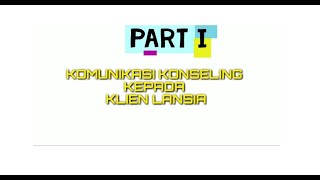 Role Play Komunikasi Konseling Dengan Pasien Lansia Part I [upl. by Assirod115]