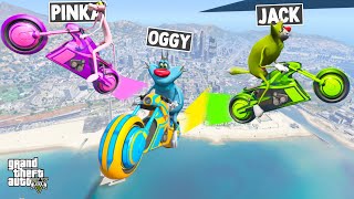 Oggy Fighting With Jack And Pink Panther In DEADLINE Racing Challenge😱 GTA5 [upl. by Vivi]