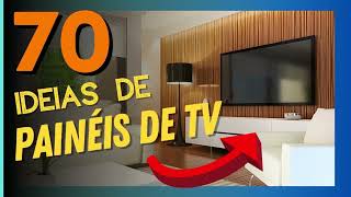 📺 70 PAINÉIS de TV INCRÍVEIS PARA A SALA IDEIAS em MADEIRA COLORIDOS com PRATELEIRAS e ESPELHO [upl. by Ahseat]