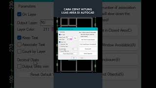 Cara cepat hitung luasan area dengan quotPERINTAH MJquot autocad autocadtutorials autocadtips [upl. by Notac]