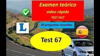 Test 67 Permiso de conducir B Examen DGT [upl. by Blisse]