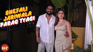 Kaanta Laga Girl Shefali Jariwala with Husband Parag Tyagi Spotted at Juhu [upl. by Dnumyar]