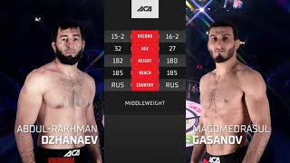 АбдулРахман Джанаев vs Магомедрасул Гасанов  AbdulRakhman Dzhanaev vs Magomedrasul Gasanov [upl. by Assirod]