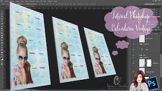 Tutorial Photoshop Calendario vintage en papel mágnetico printable [upl. by Lamori]