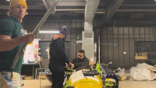 howto replace Bobsled blades runners teamUSA wintersport workshop garage [upl. by Mcmahon284]