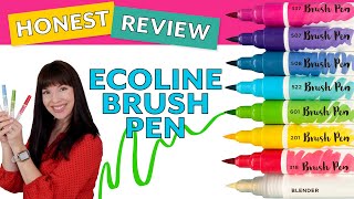 Honest Review of the Ecoline Watercolor Brush Pens Whats That Pen [upl. by Iliam96]