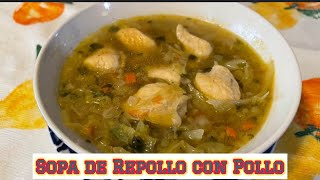 SOPA DE REPOLLO CON POLLOCabbage soup [upl. by Debi291]