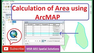 Calculation of area of polygon features using arcmap [upl. by Ayotyal]