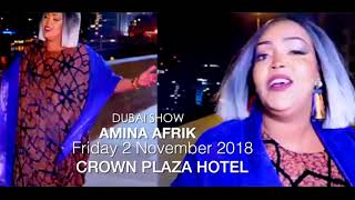 OGAYSIIS  AMINA AFRIK DUBAI SHOW  Friday 02112018  Crown Plaza Hotel [upl. by Danie]