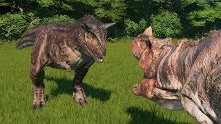 Carnotaurus VS Ceratosaurus  Jurassic World Evolution [upl. by Jovitah]