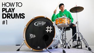 HOW TO PLAY DRUMS  Beginner Drum Lesson 1 [upl. by Sweeney]