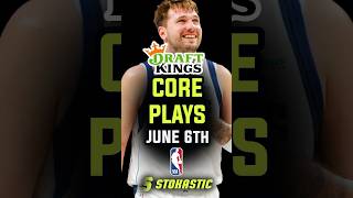 Draftkings NBA DFS CORE PLAYS For Today  NBA DFS Picks  Thursday June 6th 2024 [upl. by Namsaj]