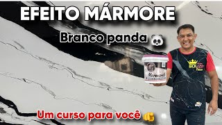 COMO FAZER EFEITO MÁRMORE REALISTA branco panda marmorato comofazer dinheiro [upl. by Burnard]