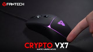 FANTECH UNBOXING  CRYPTO VX7 MACRO GAMING MOUSE [upl. by Orsini]