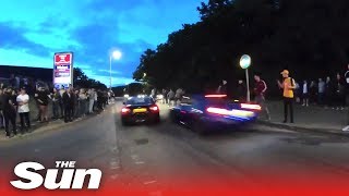 Stevenage car meet crash moment street race event goes wrong [upl. by Wiggins832]