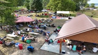 Denny amp the Folk Ups Cumberland Blues Live  MudLake Bluegrass Festival 2023 Drone Footage of 2024 [upl. by Baun]