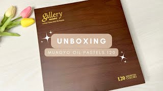 Unboxing 120 Colors Mungyo Gallery Artists Soft Oil Pastels✨ Unboxing  Review [upl. by Casilda]