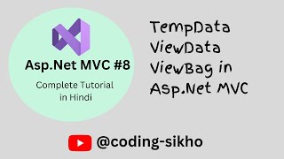 TempData ViewData ViewBag in AspNet MVC  MVC for beginners [upl. by Sitra]