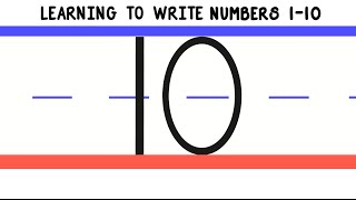 Learning to Write Numbers 110  How to Write 1 to 10 for Kids  Handwriting Numbers Preschool [upl. by Aicella466]