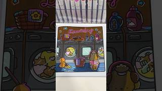 Laundry day 🧺 colourwithme coloringbook ohuhumarkers timelapse colouring [upl. by Marieann766]