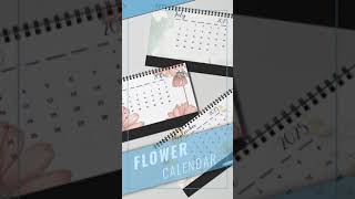 Flower Desk Calendar Botanical Desk Planner Monthly Floral Organizer Unique Office Gift [upl. by Oterol]