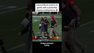 Carson Beck returns after potentially a season ending Injury 🚨 carsonbeck cfb secchampionship [upl. by Obrien]