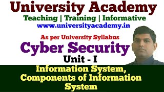 CS2 Cyber Security Tutorial In Hindi Information System  Component of information system [upl. by Apps]