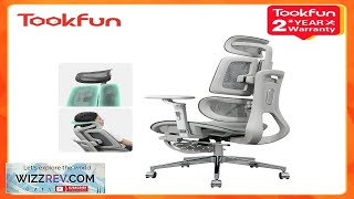 Tookfun Ergonomic Chair Computer Chair Backrest 135° Reclining Office Chair Home Gaming Review [upl. by Eimmis]