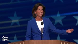 WATCH Secretary Gina Raimondo speaks at 2024 Democratic National Convention  2024 DNC Night 1 [upl. by Hanyaz]