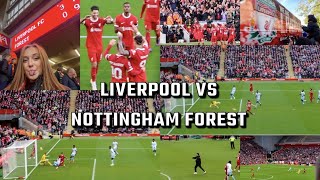 Liverpool vs Nottingham Forest Goals From Jota Nunez  Salah 60 Years of YNWA Luis Diaz Tribute [upl. by Harriot]