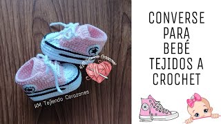 CONVERSE TEJIDO A CROCHET  PASO A PASO  TODAS LAS TALLAS 😍 [upl. by Haroppizt]