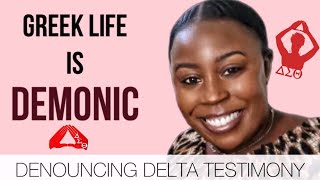 Greek Life Is Demonic❗️Denouncing Delta Testimony MrsMalissaBlair  Greek Organizations [upl. by Ellehcirt]