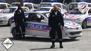 GTA 5 LSPDFR  POLICE NATIONALE  PEUGEOT 206  PATROUILLE 44  PARKING BIEN REMPLI [upl. by Crandall198]