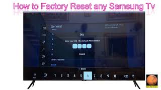 how to factory reset samsung Led Tv 8 series [upl. by Cadman]