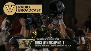 Vanderbilt Radio Call of the Commodores upsetting Alabama  2024 College Football [upl. by Eceined]