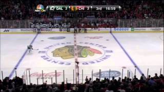 December 3 2013 Antoine Roussel trolls Chicago fans [upl. by Eenar]