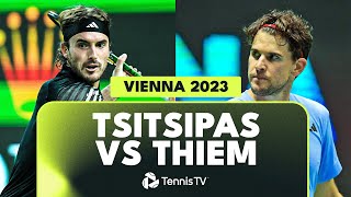 Stefanos Tsitsipas vs Dominic Thiem ENTERTAINING Match Highlights  Vienna 2023 [upl. by Genevieve]