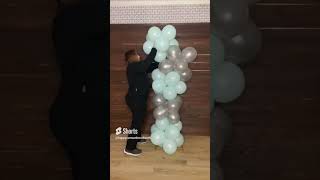 Como Hacer Arco De Globos Organico Para Fiesta Cumpleaños Aniversario Navidad shorts [upl. by Holmes]