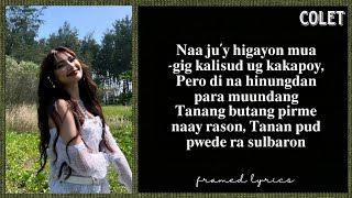 Colet BINI  Padayon Lyrics Framed  Unreleased Bisaya Song  With Tagalog Translation [upl. by Mauer]