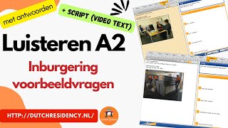 2024 luisteren Inburgering A2 script  luisteren voorbeeldvragen met antwoorden first time [upl. by Khalin]