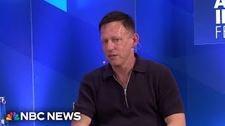 Peter Thiel says he will vote for Trump ‘if you hold a gun to my head’ [upl. by Ebba]