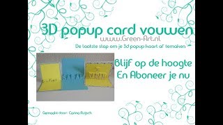 Popup kaart vouwen  Handleiding met gratis snijfile [upl. by Aynahs]