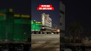 Tropicana implosion about to happen in less than two hours TropicanaLasVegas tropicanaimplosion [upl. by Ynehpets]