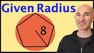 Find the Area of Regular Polygon Given Radius [upl. by Namyw]