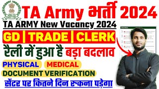 TA Army Bharti 2024 All Zone new Big Update  TA Bharti Rally 2024 update TA Army Bharti Documents [upl. by Anned62]